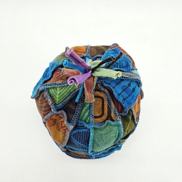 Handmade Patchwork Hobo Beanie Hat Arm Warmer Set Nepal Boho Retro Hippie Grunge main image 4